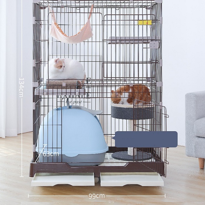 Large Crate with 3 Platforms for Cat