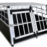 Alu tube dog cage with double door