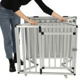 Aluminum MDF Board folding dog cage
